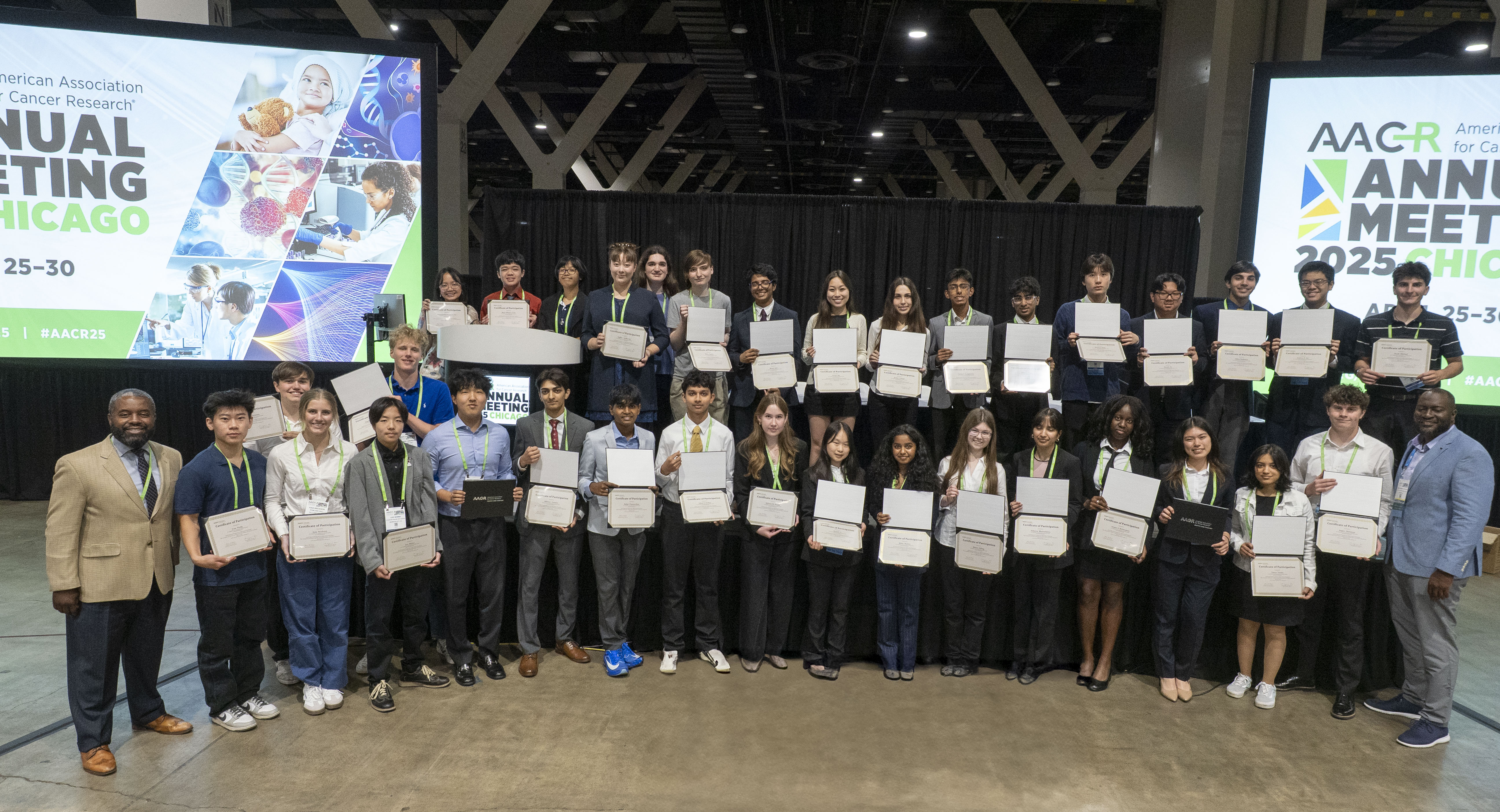 Participants in the AACR Special Program for High School Students at the AACR Annual Meeting 2025